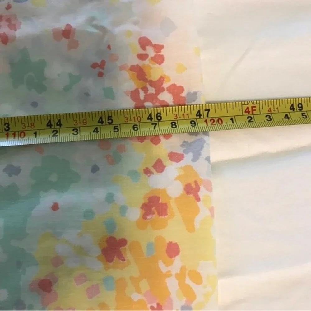 Vintage Martex Westpoint Pepperell Abstract Floral Percale Twin Flat Sheet